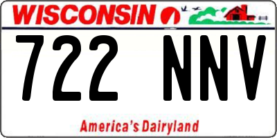 WI license plate 722NNV