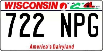 WI license plate 722NPG