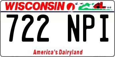 WI license plate 722NPI