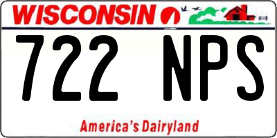 WI license plate 722NPS