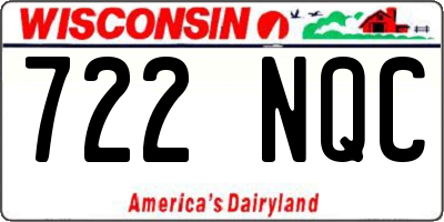 WI license plate 722NQC