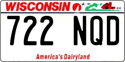 WI license plate 722NQD