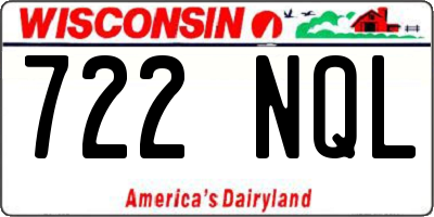 WI license plate 722NQL