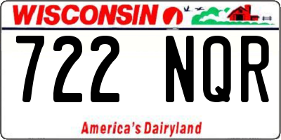 WI license plate 722NQR