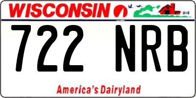 WI license plate 722NRB