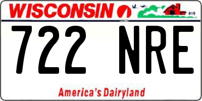 WI license plate 722NRE