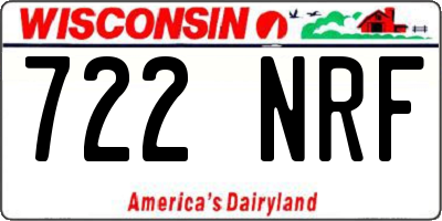 WI license plate 722NRF