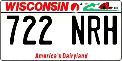 WI license plate 722NRH