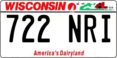 WI license plate 722NRI