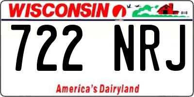 WI license plate 722NRJ