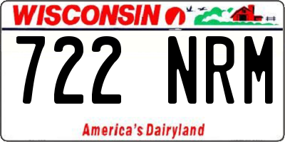 WI license plate 722NRM