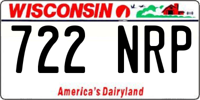 WI license plate 722NRP
