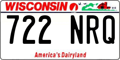WI license plate 722NRQ