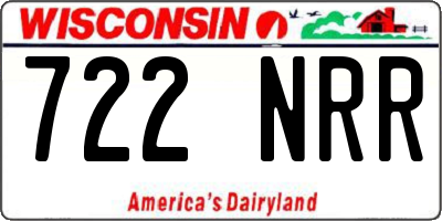 WI license plate 722NRR