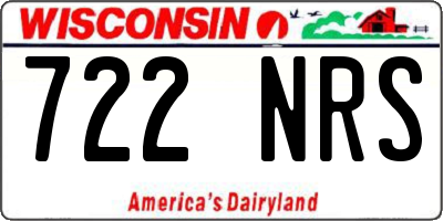 WI license plate 722NRS