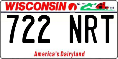 WI license plate 722NRT