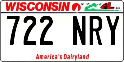 WI license plate 722NRY
