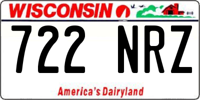 WI license plate 722NRZ