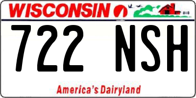 WI license plate 722NSH