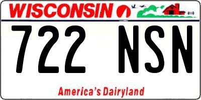 WI license plate 722NSN
