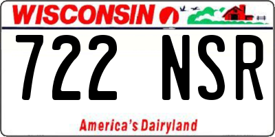 WI license plate 722NSR