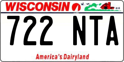 WI license plate 722NTA