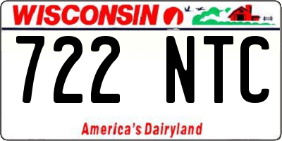 WI license plate 722NTC
