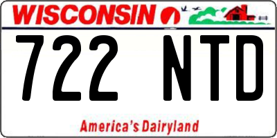 WI license plate 722NTD