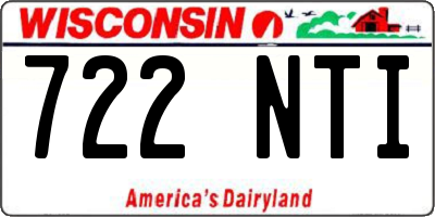 WI license plate 722NTI