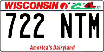 WI license plate 722NTM
