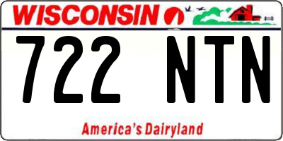 WI license plate 722NTN