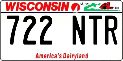 WI license plate 722NTR