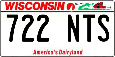 WI license plate 722NTS