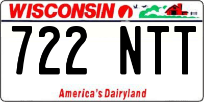 WI license plate 722NTT