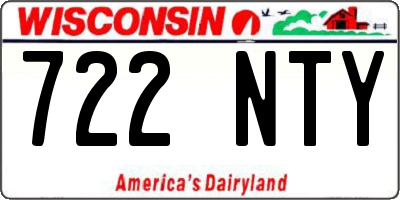 WI license plate 722NTY