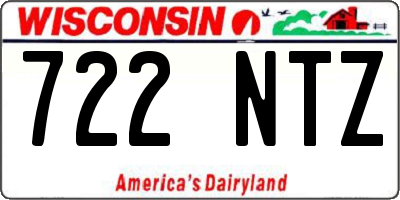 WI license plate 722NTZ