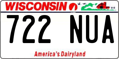 WI license plate 722NUA