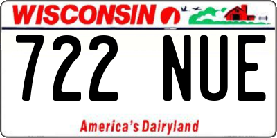 WI license plate 722NUE