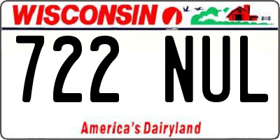 WI license plate 722NUL