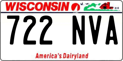 WI license plate 722NVA