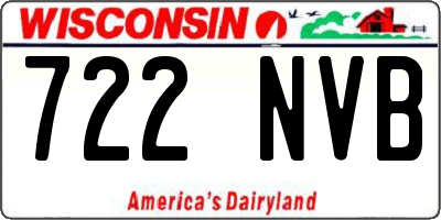WI license plate 722NVB