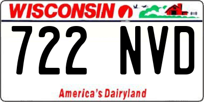 WI license plate 722NVD
