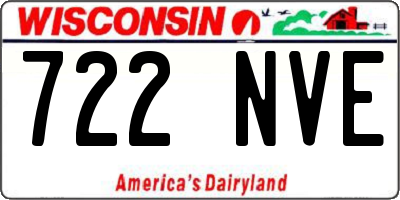 WI license plate 722NVE