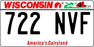 WI license plate 722NVF