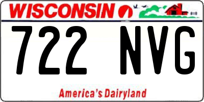 WI license plate 722NVG