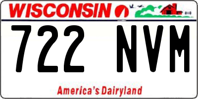 WI license plate 722NVM