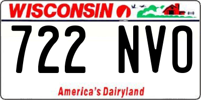 WI license plate 722NVO