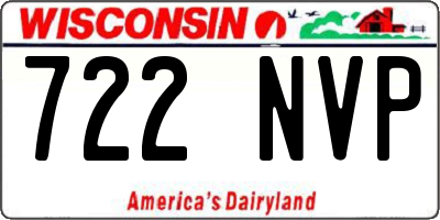 WI license plate 722NVP