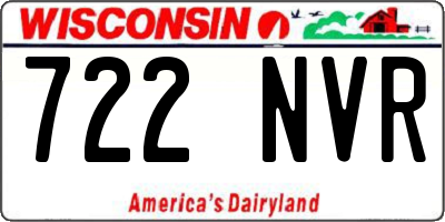WI license plate 722NVR