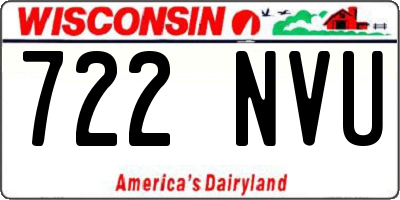 WI license plate 722NVU